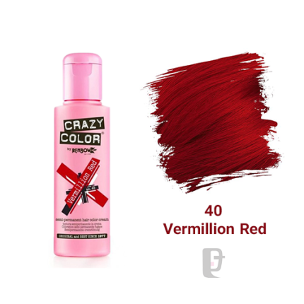 رنگ فانتزی کریزی کالر CRAZY COLOR Vermillion Red 40
