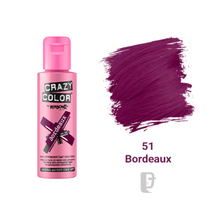 رنگ فانتزی کریزی کالر CRAZY COLOR Bordeaux 51