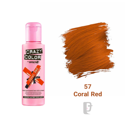 رنگ فانتزی کریزی کالر CRAZY COLOR Coral Red 57