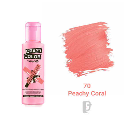 رنگ فانتزی کریزی کالر CRAZY COLOR Peachy Coral 70