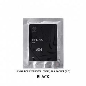 حنای ابرو مشکی لاولی Lovely Black Henna 1gr