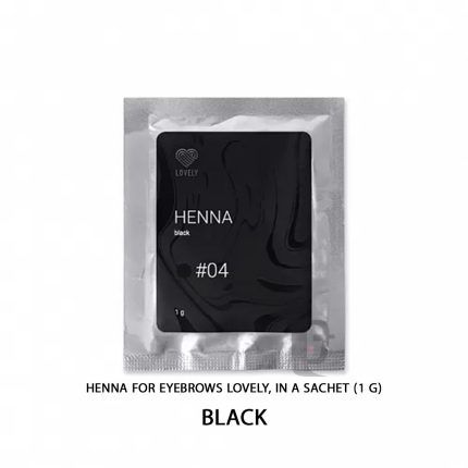 حنای ابرو مشکی لاولی Lovely Black Henna 1gr