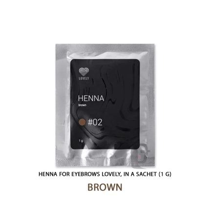 حنای ابرو قهوه ای لاولی Lovely Brown Henna 1 gr